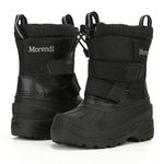 MORENDL Toddler Snow Boots Kids Winter Boot Baby Boys & Girls Insulated Waterproof Cold Wheather Walking Shoes Black Size 11