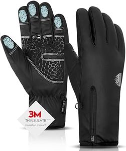 Bruvoalon Y322 Winter Gloves for Men & Women, -10℉ Touchscreen 5-Layer Thermal Insulated, Windproof Anti-Slip Ski Gloves