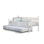 Comfy Living 2ft6 Small Single White Paris Metal Daybed Only