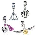 Harry Potter Golden Snitch/Deathly Hallows/Love Potion/Platform 9 3/4 Slider Charm Set HP0070