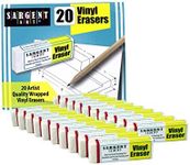 Sargent Art 36-1017 Plastic Eraser Class Pack, Vinyl, White, 12.7 x 10.8 x 2.5 cm