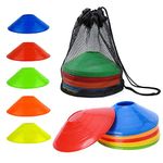 20 Pcs Agility Field Cones, Soccer Markers Disc with Net Bag, Pro Disc Cones for Training Football, Low Profile Field Markers Kids and Adults