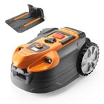 LawnMaster OcuMow® 18 Autocharging Vision Robot Lawn Mower with Charging Station. No Boundary Wire or App Needed. Robot Mower with Drop & Mow for Multiple Lawns. For Small to Large Lawns up to 800m2