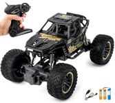 Zest 4 Toyz Remote Control Car for Kids Rock Crawler 2 Wd Monster Truck Offroad High Speed Climbing RC Car Toy Vehicle Car for Boys & Girls, Black
