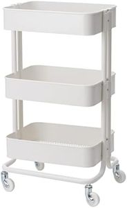 Ikea Alloy Steel Raskog Utility Cart White 13 3/4X17 3/4X30 3/4 203.829.32
