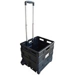 Sun Leisure Heavy Duty 40kg Pack & Go Foldable Portable Shopping Camping Transport Trolley (Black)