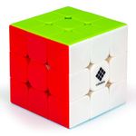 Cubelelo Drift Warrior 3x3 Stickerless Cube | Beginner Speedcube for Kids & Adults | Magic Speedy Stress Buster Brainstorming Puzzle (Multicolor) | Durable and Smooth Cube with Anti-Pop Design