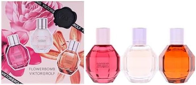 Flowerbomb Trio Set by Viktor and Rolf for Women - 3 Pc Mini Gift Set Flowerbomb, Ruby Orchid (EDP spray) Tiger Lily EDP Spray(0.25 oz each)