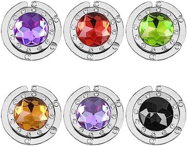 Kurtzy 6 Pezzi Appendi Borsa da Tavolo Portatile - Ganci Porta Borse e Borsette Argento - Gancio Borsa in Metallo per Tavoli/Scrivanie, Ristoranti, Uffici, Bar, Caffetterie - Regalo per Donne/Ragazze