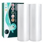 Happy Seal Vacuum Sealer Bags 11" x 50' 2 Rolls for Food Saver, Rolls for Custom Fit Airtight Vac Storage, Meal Prep or Sous Vide, Commercial Grade Vacuum Seal Freezer Bags