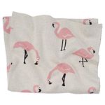 Mud Pie Flamingo Blanket, 40" Height x 34" Length (11000059)