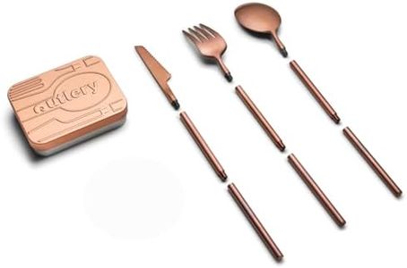 Outlery | Portable & Reusable Stainless Steel Travel Cutlery Set - Includes Travel Case for Easy Transport
