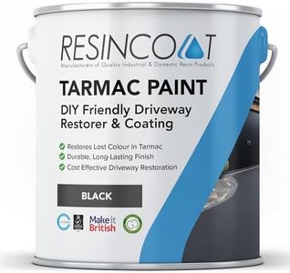 Resincoat - Pro Tarmac & Driveway Concrete Paint, Outdoor Paint with High-Resin Content and Low VOCs, Water-Based Concrete Paint Outdoor for Driveways, Pathways, Car Parks, and More, Matte Black, 10Kg
