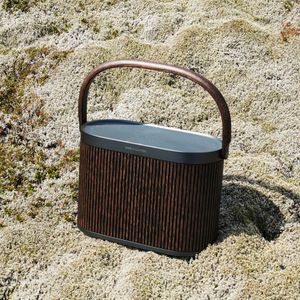 Bang & Olufsen Beosound A5 Portable Bluetooth Speaker – Dark Oak, Wireless Charging, Premium Audio, Long Battery Life
