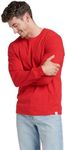 Russell Athletic Men's Dri-Power Cotton Blend Long Sleeve Tees, Moisture Wicking, Odor Protection, UPF 30+, Sizes S-3x, True Red, Large