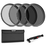 NEEWER 52mm ND Lens Filter Kit: ND2 ND4 ND8 ND16, Lens Cleaning Pen, Filter Pouch Neutral Density Filter and Accessory Kit Compatible with Canon Nikon Sony Panasonic DSLR Cameras with 52mm Lens