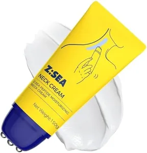 Z:SEA Neck Firming Cream with Roller - 5.29 Fl Oz Anti-Aging Neck & Chest Cream with Peptide, Collagen, Hyaluronic Acid, Vitamin B5, Ceramide, Moisturizing, Smooths Wrinkles & Fine Lines ﻿