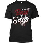 Bassist Tshirt Jesus Bassist Christian Bass Player Bass Guitar T-Shirt for Men Women(Black - M)