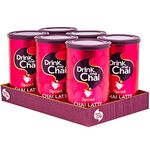 Drink Me Chai Spiced Chai Latte 250g (Pack of 6) - Just Add Water, Chai Latte Powder (96 servings total)