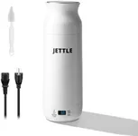 Jettle Electric Kettle - Travel Portable Heater for Coffee Tea Milk Soup - Stainless Steel Travel Water Boiler tea pot with Temperature Control - LED - Automatic Power Off - 450ml - Kitchen Appliance