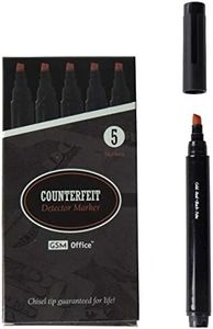 Counterfeit Money Bill Detector Pens, Markers - Detects Fake Currency - 5 Pack