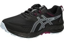 ASICS Women's Gel-Venture 9 Waterproof Sneaker, Black/Light Blue, 7 UK