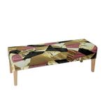 HOKIPO Printed Stretchable Dining Bench Slipcover, Wine Abstract Geometry (AR-4948-C5)