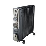 Bajaj Majesty RH 9F Plus 2400 Watts 9 Fin Oil Filled Radiator Room Heater With Fan | ISI Approved | DuraProtek | Temperature Control | Auto Thermal Cut-Out | 2 Yr Warranty 【Black/Golden】