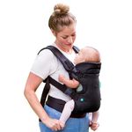 Infantino - Flip 4-in-1 Advanced Carrier with Washable bib Included - Ergonomic - Convertible - Face-in and Face-Out - Front and Back Carry - Newborns and Older Babies - 8-32 lbs