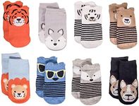 Little Me 8-Pack Baby Socks, Animal Charter Themed, 0-12 Months, Multi, 0-12 Months