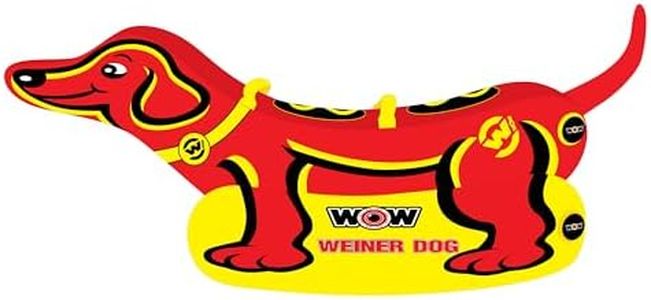 Wow Watersports Weiner Dog, Towable Tube, Large Side Pontoons for Easy Boarding, 1 to 2 Person