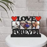 MYGIFTYSHOP Love Forever Customized Wooden Photo Frame Table Top 12 X 8 Inch - | Best Birthday Anniversary Valentine Gift | For Wife Husband Boyfriend Girlfriend Fiancee, Tabletop, Rectangular