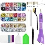 Rhinestones Tools - Hot fix Crystal Mixed Setter Applicator Wand Tool Kits Set with 7 Different Sizes Tips/Tweezers/2 Rhinestone Pickers/Brush Cleaning kit/4 Label/3 Boxes Hotfix Crystal Rhinestones