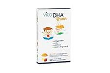 VitaDHA® Brain for Kids | 250 mg Omega-3 DHA, Choline and Vitamin D and B | for The Brain and The Immune System | Sugar Free | Strawberry and Lemon Flavour | 30 Jellies