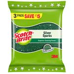 Scotch-Brite Silver Sparks Scrub Pad, 3 Pieces