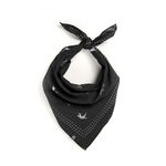 Moss and gear Bandana 100% cotton designer kerchief, extra fine cotton - for Men & Women, Charcoal Grey, 22"x22"