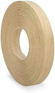 Birch Wood Veneer Edge Banding 3/4 inch x 25 ft Pre Glued Adhesive Edging Trim Tape Iron On Flexible Strip Roll Laminate Cabinate Countertop Furniture Shelf Mdf Board Paintable Molding Easy Trimmer