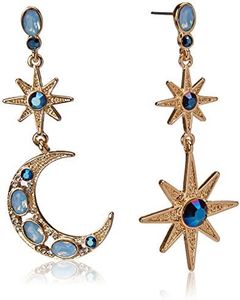 Betsey Johnson Celestial Moon & Star Drop Earrings
