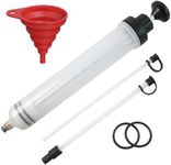 ZCOINS 500cc Oil Fluid Extractor and Filler Pump, Manual Vacuum Suction Pump, Fluid Syringe Pump, Hand Oil Transfer Pump, Suitable for Brake Fluid, Transmission Oils, Coolant, Engine