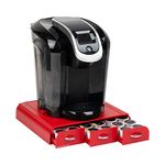 Mind Reader REDCUP 36 Capacity K-Cup, Dolce Gusto, CBTL, Verismo, Single Serve Coffee Pod Holder Drawer, Red, One Size, 2