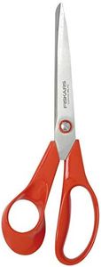 Fiskars Forbici universali per mancini, Lunghezza: 21 cm, Lama in acciaio inossidabile/Impugnature in plastica, Rosso, Classic, 1005147