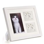 Cat Picture Frame and Paw Print Kit, Keepsake for Pet Owners, Great For Dog or Cat Memorial Gifts