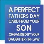 Funny Fathers Day Cards for Dad - Organised By - Joke Happy Fathers Day Card for Dad from Son Daughter, Rude Father Gifts, 145mm x 145mm Father's Day Greeting Cards for Daddy Papa