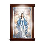 The Bradford Exchange 'Mary's Grace' Illuminated Stained-Glass Wall Décor – features an image of the Blessed Mother and words from the 'Hail Mary'. LED illumination in a wooden frame