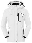 BGOWATU Women's Waterproof Snowboarding Mountain Skiing Jacket Warm Winter Outdoor Snow Coat Hooded Raincoat Rose White Size XS