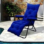 Spacecrafts Recliner Folding Easy Chair | 5 Adjustable Postions | Cushioning | Portable & Space Saving Easy Chair For Home Relax Old Age | Blue - Mild Steel