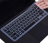 CaseBuy Ultra Thin Silicone Keyboard Cover Protector Skin for 15.6 DELL XPS 15-9550 15-9560 Precision 15-5510 M5510 US Layout (Black)