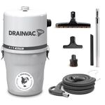 Drainvac Air Elite 750 AW Home Central Vacuum System - Complete Set with Accessories – High Suction, Dual Filtration, Rustproof, 41L Bin Capacity, Covers Homes up to 8,500 sq ft – Made in Canada