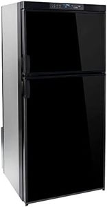 RecPro RV Refrigerator 6.3 Cubic Feet Gas and Electric | Black or Stainless Finish | 110V / 12V / Propane Gas | (Black Finish)