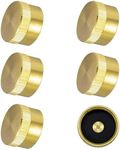 NICOLEKAY Solid Brass Refill Propane Bottle Cap, Cap Camping Propane Tank，Universal for All 1 Lb Gas Tank Cylinder Sealed Protect（Pack of 6）